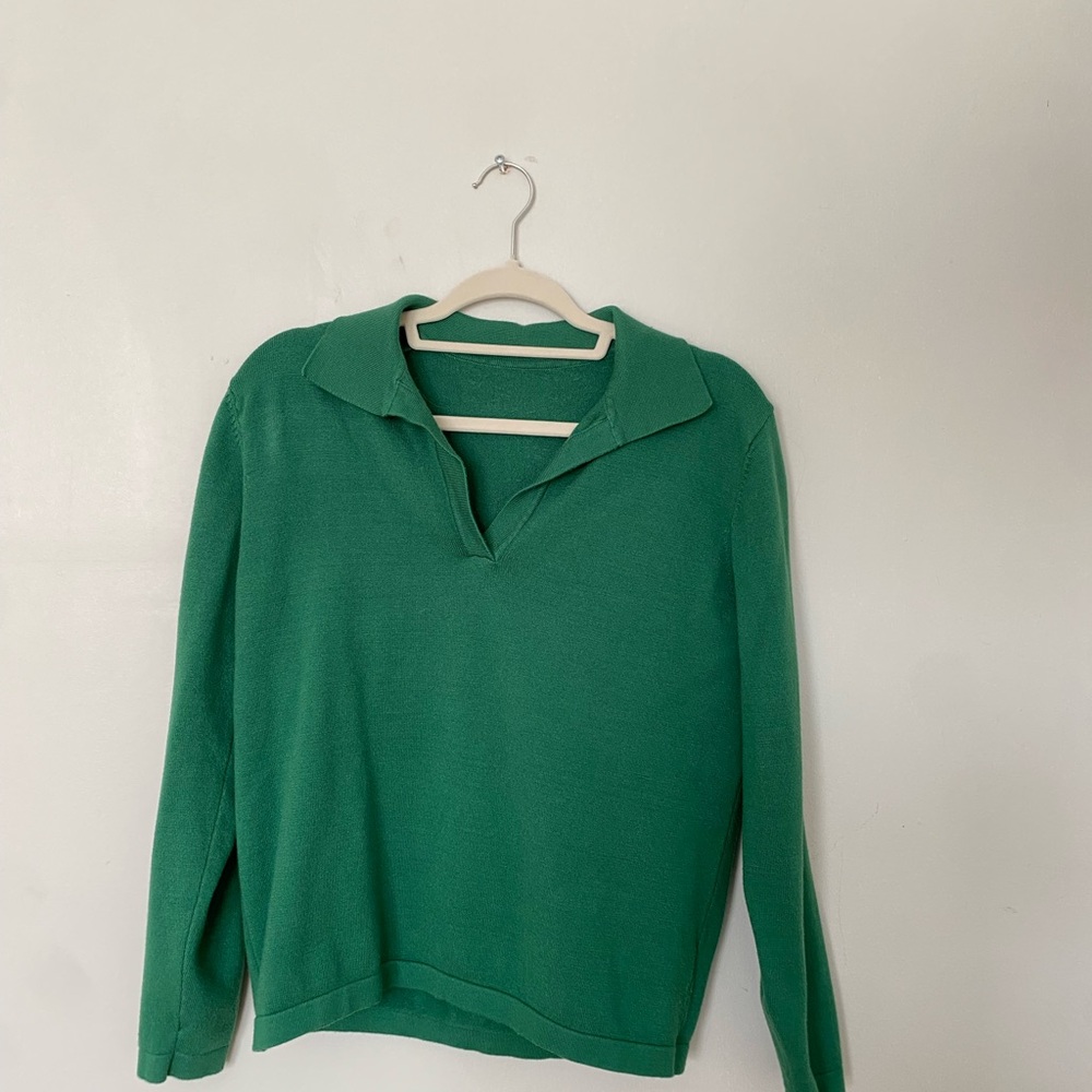 Green Collared Sweater